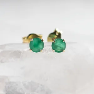 Gold earrings with emeralds FELI Thumbnail