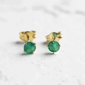 Gold earrings with emeralds FELI Thumbnail