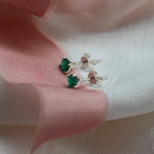 Gold earrings with emeralds FELI Thumbnail
