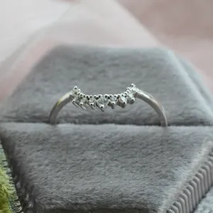 Gold cut-out ring with diamonds ROXY