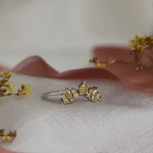 Gold ring with fancy diamonds FIERIA Thumbnail