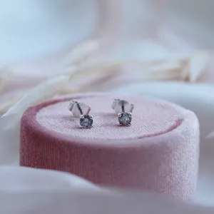 Gold earrings with salt and pepper diamonds FELI Thumbnail