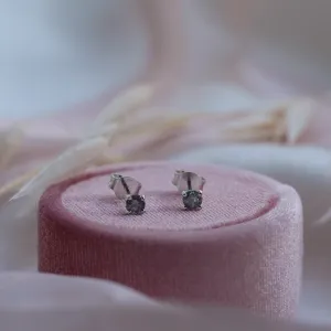 Gold earrings with salt and pepper diamonds FELI Thumbnail