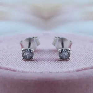 Gold earrings with salt and pepper diamonds FELI Thumbnail