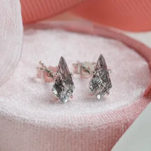 Gold rutil quartz earrings FELI Thumbnail