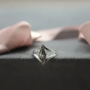 Set gold rings with salt and pepper diamond FIERA Thumbnail