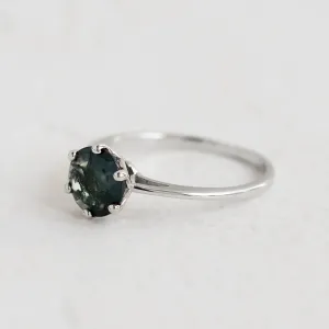 Moss agate gold ring OLLY Thumbnail