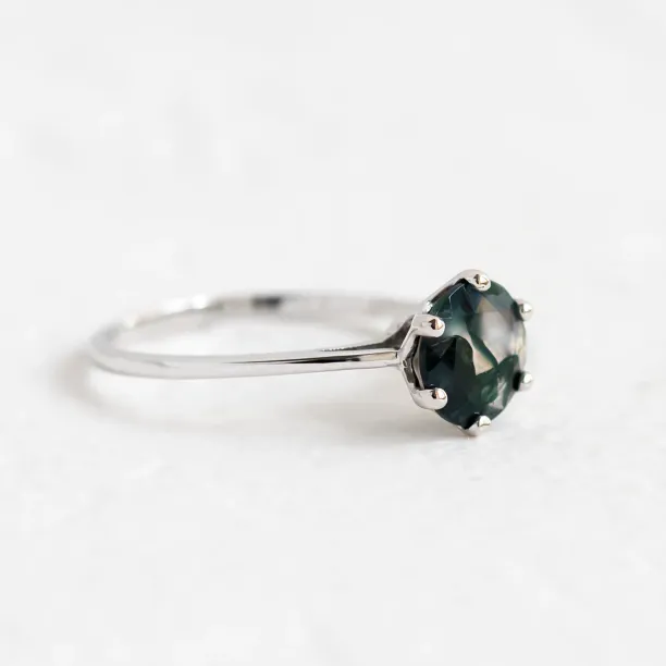 Moss agate gold ring OLLY Image