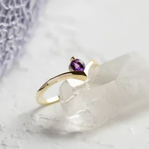 Gold amethyst ring AMY Thumbnail