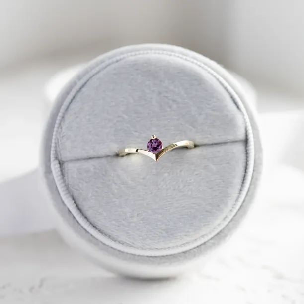 Gold amethyst ring AMY Image