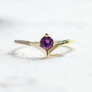 Gold amethyst ring AMY Thumbnail