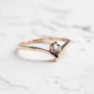 Gold aquamarine ring AMY Thumbnail