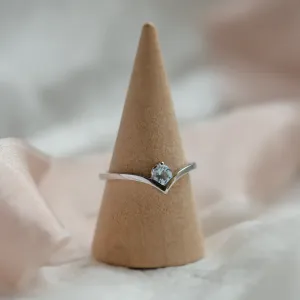 Gold aquamarine ring AMY Thumbnail