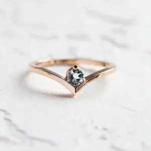 Gold aquamarine ring AMY Thumbnail
