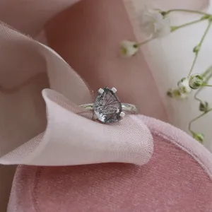 Gold ring with pear cut rutil quartz BERTA Thumbnail