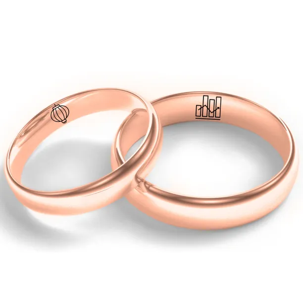 Custom wedding rings with own symbol Image