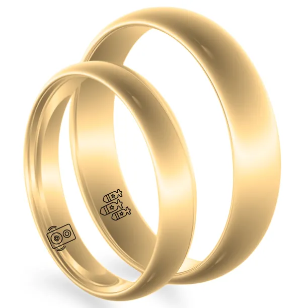 Custom wedding rings with own symbol Image