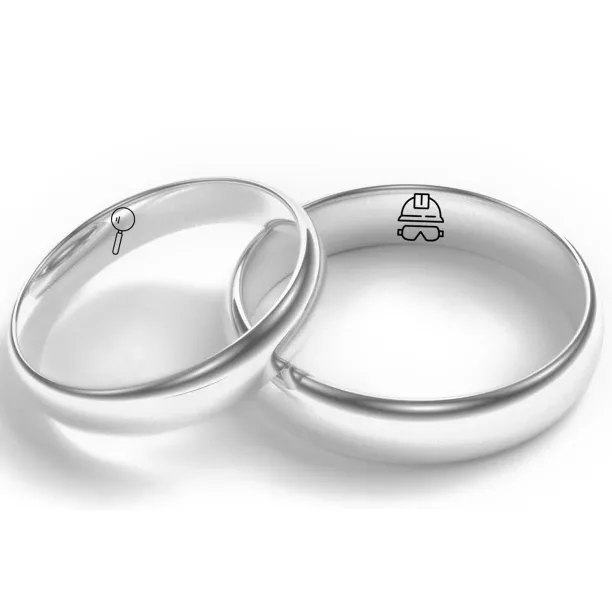 Custom wedding rings with own symbol Image