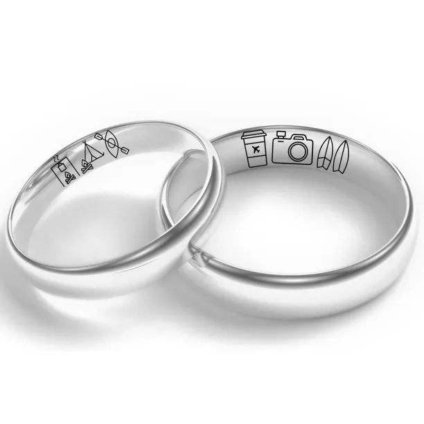 Custom wedding rings with own symbol Image