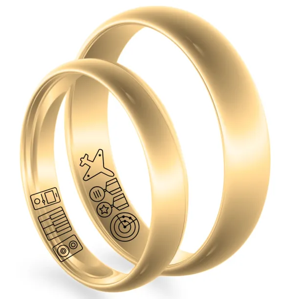 Custom wedding rings with own symbol Image