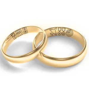 Custom wedding rings with own symbol Thumbnail