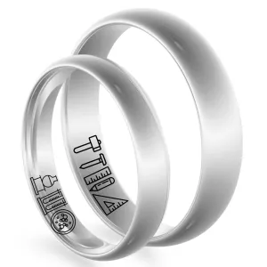 Custom wedding rings with own symbol Thumbnail