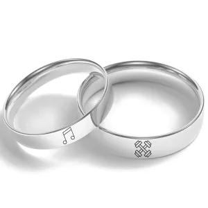 Custom wedding rings with own symbol Thumbnail