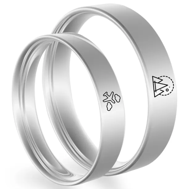 Custom wedding rings with own symbol Image
