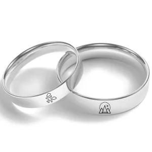 Custom wedding rings with own symbol Thumbnail