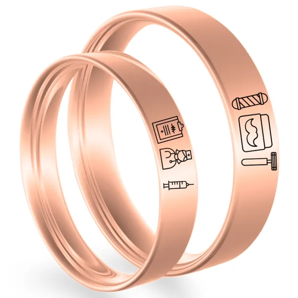 Custom wedding rings with own symbol Image