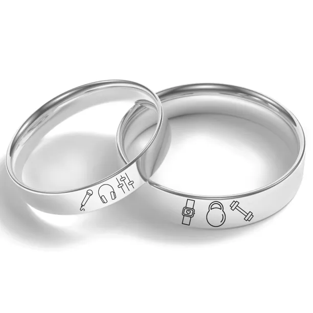 Custom wedding rings with own symbol Image