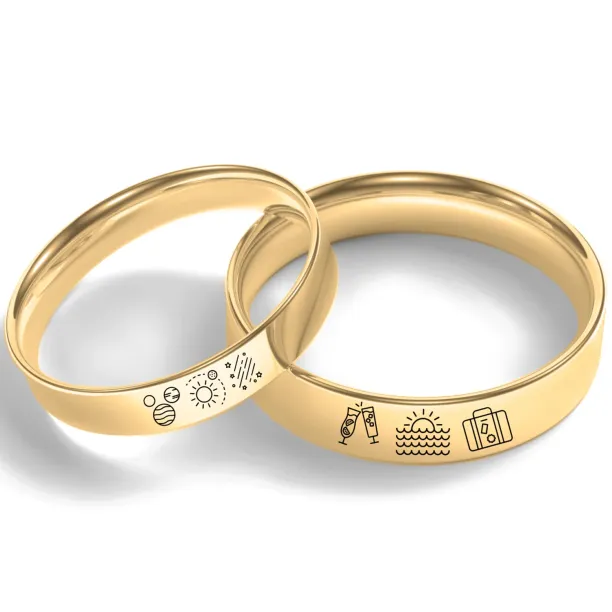 Custom wedding rings with own symbol Image