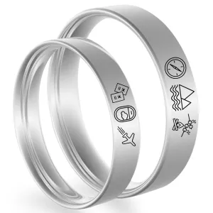 Custom wedding rings with own symbol Thumbnail