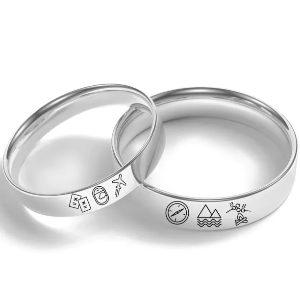 Custom wedding rings with own symbol Image