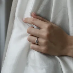 Gold ring with salt and pepper diamond 0.5ct MONNY Thumbnail