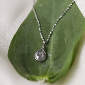 Gold necklace with salt and pepper diamond PERRY Thumbnail