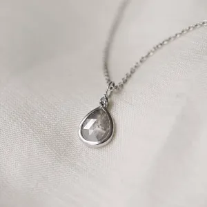 Gold necklace with salt and pepper diamond PERRY Thumbnail
