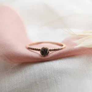 Gold ring with salt and pepper diamonds SANI Thumbnail