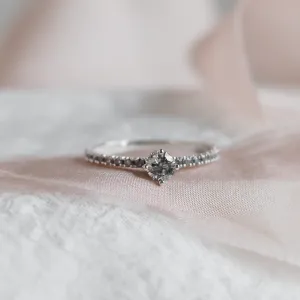 Gold ring with salt and pepper diamonds SANI Thumbnail