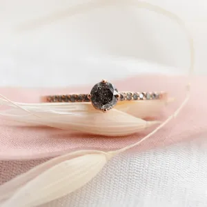 Gold ring with salt and pepper diamonds SANI Thumbnail