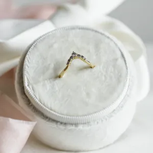 Salt and pepper curved ring WENDY Thumbnail