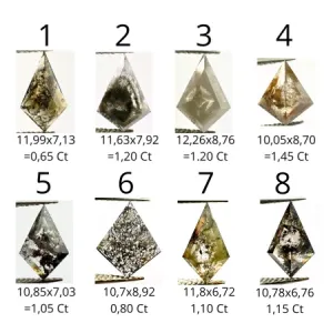 Kite salt and pepper diamond ring KELLY Thumbnail