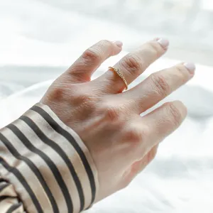 Gold ring with diamonds CLUSTER Thumbnail