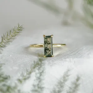 Gold ring with moss agate MOS Thumbnail