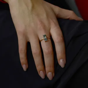 Gold ring with moss agate MOS Thumbnail