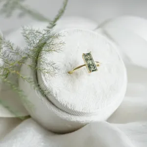 Gold ring with moss agate MOS Thumbnail