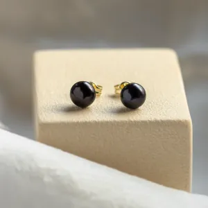 Black pearl studs VASKI Thumbnail