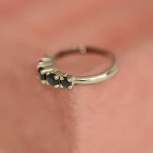 Gold ring with sapphires NIKKI Thumbnail