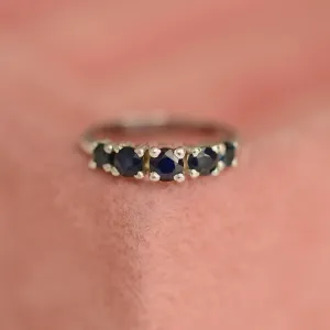 Gold ring with sapphires NIKKI Thumbnail