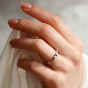 Gold ring with sapphires and diamonds VALLY Thumbnail